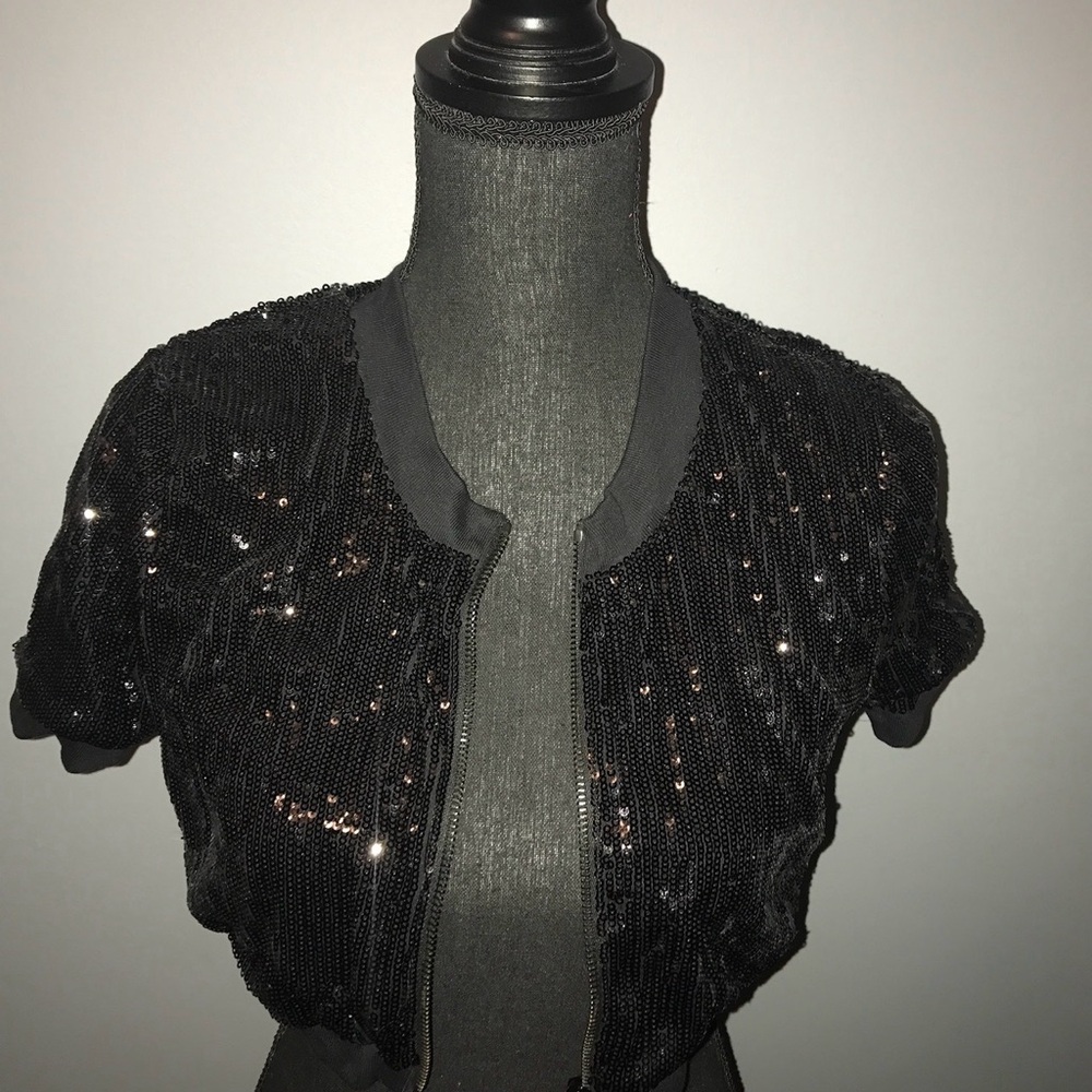 Sequin Crop Top Jacket - image 1